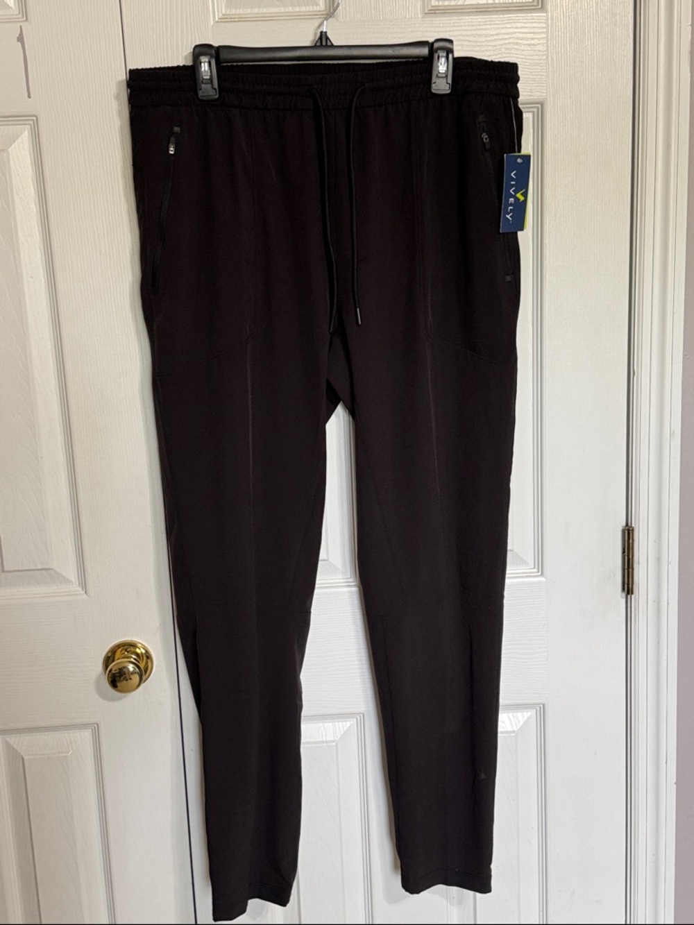 Women's Black Jogger Pants with Drawstring Waist